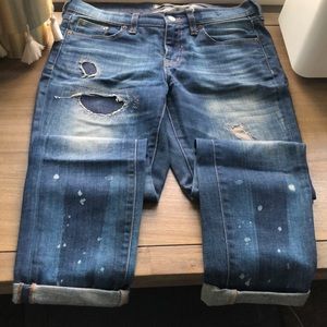 madewell girlfriend jeans with distressing